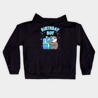 Birthday Boy Sloth Theme Kids Hoodie